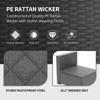 7-Piece Outdoor Wicker Patio Furniture Set, PE Rattan Sectional Sofa with Thick Cushions - 4 of 4