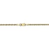 Black Bow Jewelry 2mm, 10k Yellow Gold Lightweight D/C Rope Chain Bracelet, 7 Inch - 3 of 4