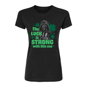Women's - Star Wars - Luck Is Strong Fitted Graphic T-Shirt - 1 of 3