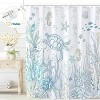 LunaLulinlk Blue Turtle Bathroom Curtain with 12 Hooks, 72" x 72" - 4 of 4