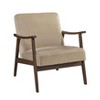 CAVINAS Velvet Accent Chair with Dark Walnut Finish,Mid-Century Upholstered Living Room Chairs,Reading Chairs for Living Room - 2 of 4