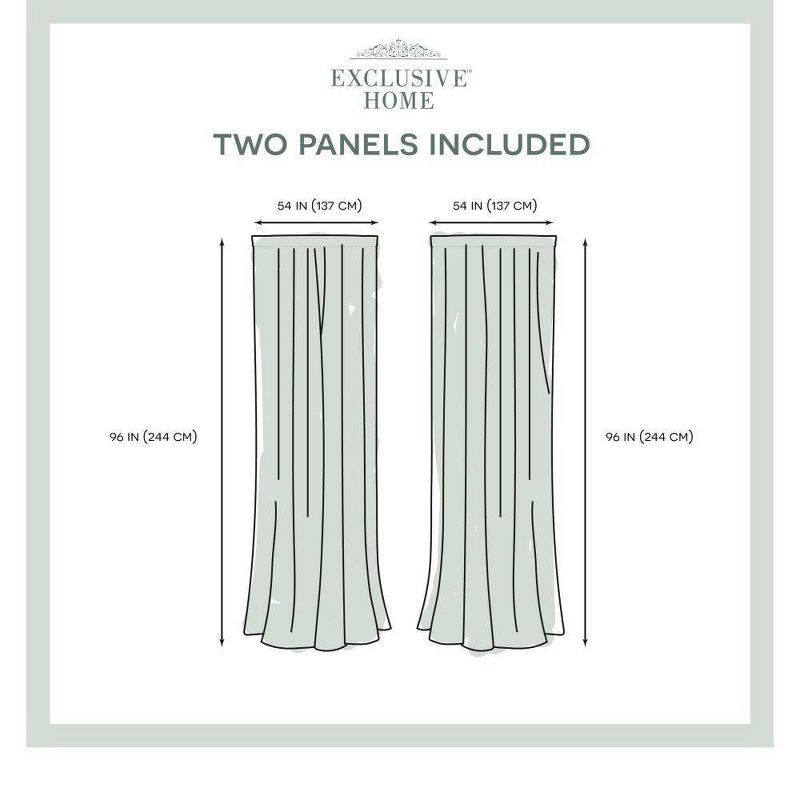 Itaji Rod Pocket Sheer Window Curtain Panels - Exclusive Home, 6 of 9