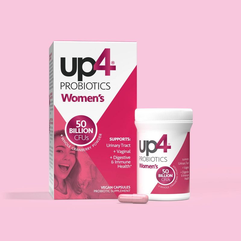 UP4 Women&#39;s Probiotic with Organic Vegan Cranberry Capsules - 60ct, 3 of 8