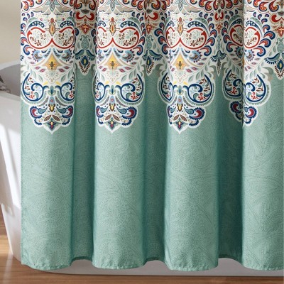 72"x72" Boho Chic Shower Curtain Seafoam - Lush Décor : Target
