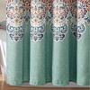 Lush Décor 72"x72" Boho Chic Shower Curtain Seafoam : Microfiber, Machine Washable, Non-Slip Backing - 4 of 4