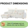 MYINDA 102'' Modular Sectional Couch, Lambswool 4 Seater Upholstered Sofa - Removable Ottoman for Small Spaces, Living Room Bedroom Office - 2 of 4