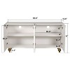 Kumasinova Chic Fluted Buffet Sideboard with Ample Storage,Curved Element Design,Stylish Kitchen Buffet Server Cabinet for Dining Room - 3 of 4