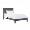 AFI Furnishings Nantucket Twin Traditional Bed with Open Footboard and Turbo Charger in Grey - 4 of 4