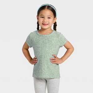 Toddler Girls' Pointelle Short Sleeve T-Shirt - Cat & Jack™ - 1 of 3