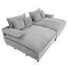 PAGED Modern Recliner Chair, 54.75" W Sofa Chair with 2 Pillows and Adjustable Backrest, Oversized Living Room Chair for Balcony - 2 of 4