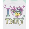 Seven Times Six Teenage Mutant Ninja Turtles Girls' I Love TMNT Kids Raglan Tee Shirt White - 3 of 4