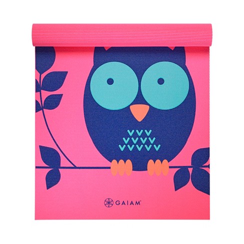 Gaiam Kids' Yoga Mat - Pink Owl (4mm) : Target