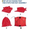 Ice Fishing Insulated Tent for 3-4 People - Large Pop-Up Hub-Style Shelter with 68 Sq Ft Fishable Area, Windproof & Easy Setup for Ultimate Comfort - 4 of 4