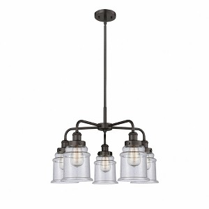 Canton - 5 Light Stem Hung Chandelier In Industrial Style-16.25 Inches Tall and 24 Inches Wide - 1 of 1