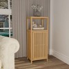 Syemin Decorative Storage Cabinets Large Capacity Bamboo Storage Cabinet, Accent Storage Cabinet With Shelves, Beige, 16.54"*13"*41.06" - 3 of 4