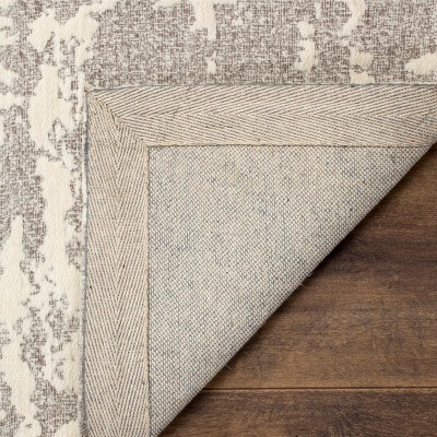 Marbella Light Grey and Ivory Square Wool Area Rug