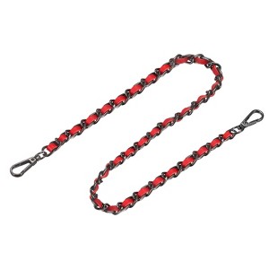 Unique Bargains Metal Corrosion-Resistant PU Leather Purse Flat Chain Straps - 1 of 3