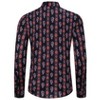 Mens Floral Dress Shirts Long Sleeve Beach Holiday Button Down Party Shirt - 4 of 4