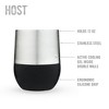 Host Wine Freeze Pro Cooling Cup - Stainless Steel Double Wall Insulated Wine Tumbler Freezable Cup - Wine Glasses, 12oz, Silver Finish - 2 of 4