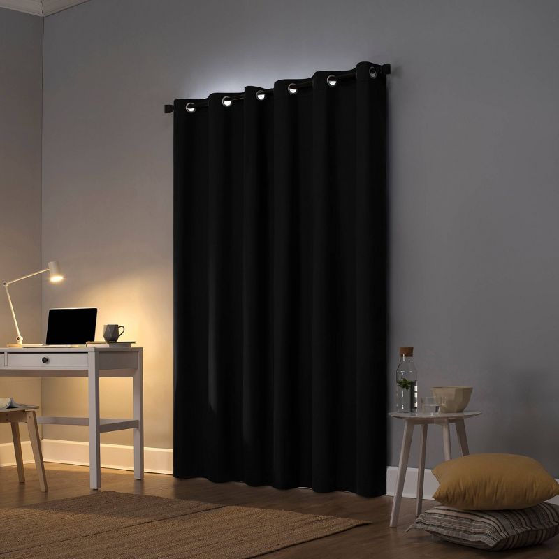 1pc 40&#34;x63&#34; Sheer Cyrus Thermal Curtain Panel Black - Sun Zero, 2 of 10