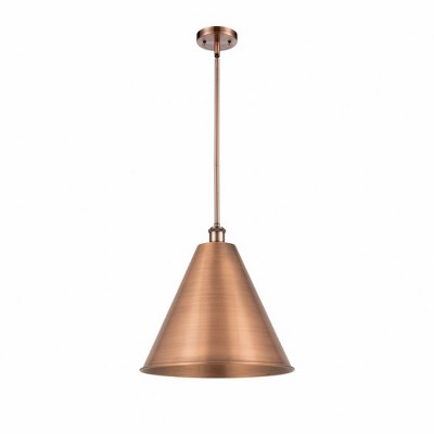 Ballston Cone - 1 Light Pendant In Industrial Style-16.75 Inches Tall and 16 Inches Wide
