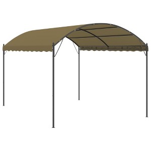 vidaXL Gazebo Patio Sunshade Awning Pavilion Canopy Shelter Outdoor Garden - Taupe - 1 of 4