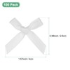 Unique Bargains Satin Durable Flexible Polyester Mini Craft Ribbon Bow 100 Pcs - 3 of 4
