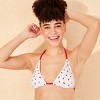 Women's Embroidered Cherry Tall Triangle Bikini Top - Wild Fable™ White/Red - image 3 of 4