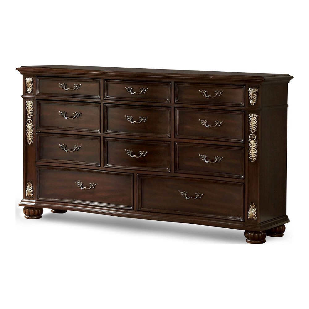 Mullberry 11 Drawer Dresser Brown Cherry - HOMES: Inside + Out -  81840160