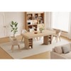 71-Inch Large Dining Table for 6-8 with Dual Side Storage, Wooden Kitchen Table w/ Large Tabletop & Sturdy Frame,for Kitchen, Dinner, Oak - 3 of 4