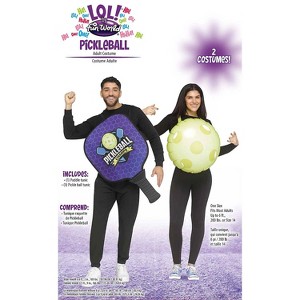 Fun World Adult Pickleball Paddle & Ball Couple's Costume - Size One Size Fits Most - Multicolored - 1 of 2
