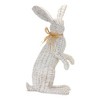 Melrose Wicker Rabbit Statue (Set of 2) - 3 of 4