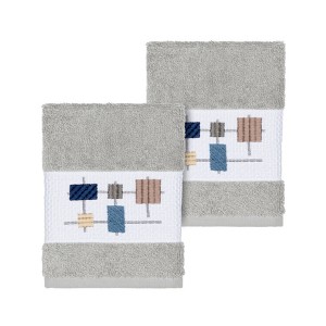 Linum Home Textiles 100% Turkish Cotton KHLOE Embellished Towel Set - 1 of 2