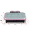 VisioGear Vibration Plate Fitness Platform with Handle, Fat Burning, and Weight Loss for Home Gym Exercise, Pink & Black, 22.4"*13.8"*5.5" - 3 of 4