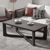 Lirago Wood Coffee Table 50x26 Black - 2 of 4