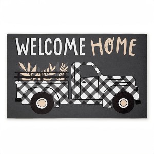 Stupell Industries Farmhouse Welcome Plaid Truck Printed Outdoor Door Mat, design by Arrolynn Weiderhold, 18"x30" - 1 of 4