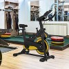 BestMassage Exercise Bike Indoor Cycling Bike Fitness Training Bike with Adjustable Resistance, Yellow - 2 of 4