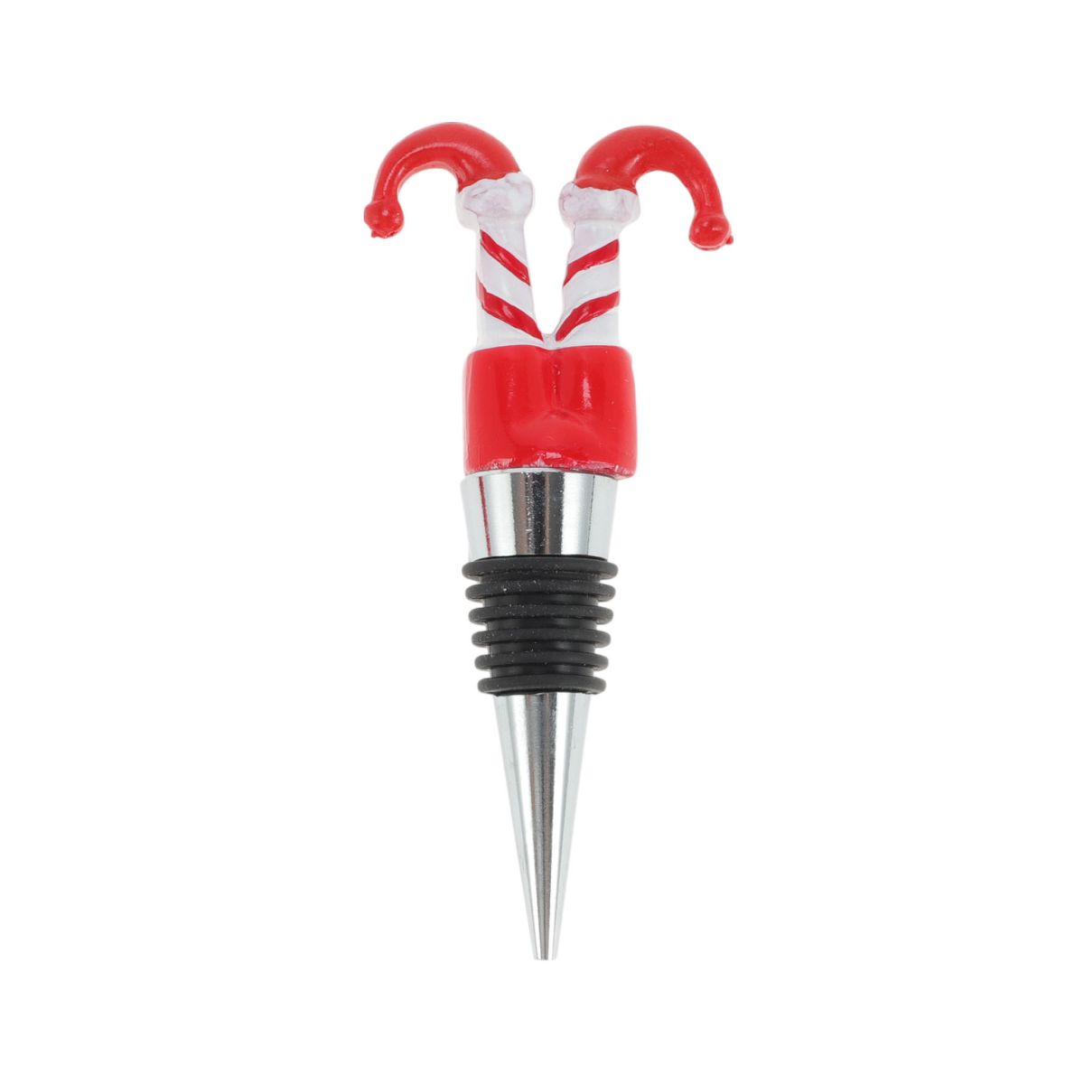 Unique Bargains Christmas Jester Shoe Bottle Stopper Zinc Alloy Resin Silicone 4.33"x1.85"x0.79" 1 Pc - thumbnail 7