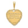 Black Bow Jewelry 14k Yellow Gold 50th Anniversary Scalloped Heart Pendant, 20mm - 3 of 4