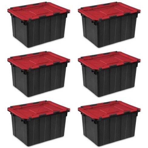 Hinged-Lid Stackable Boxes