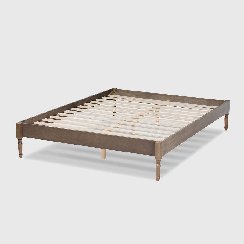 Colette French Bohemian Wood Platform Bed Frame - Baxton Studio, 4 of 10