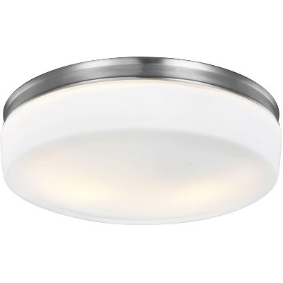 Generation Lighting Issen 13 1/2" 2-Light Satin Nickel Ceiling Light