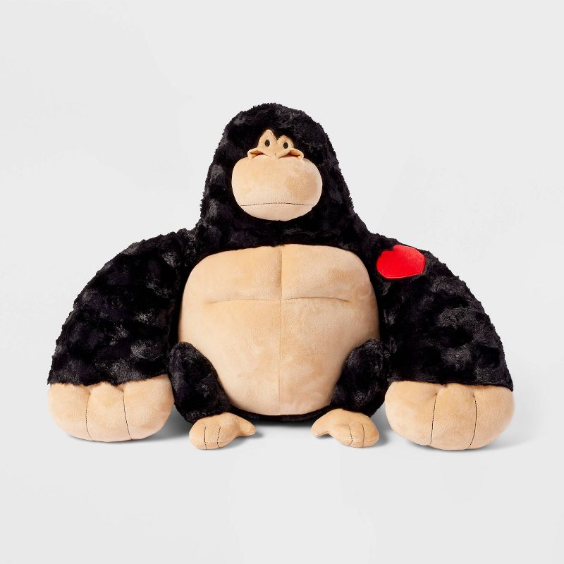 18&#39;&#39; Gorilla Stuffed Animal with Heart Accent - Gigglescape&#8482;, 1 of 5