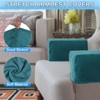 Unique Bargains Non-Slip Soft Stretch Leaf Pattern Armchair Slipcovers - 3 of 4