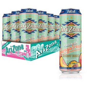 Arizona X Fallout Georgia Peach Green Tea - 22 Fl Oz Can (Pack of 12) - 1 of 4