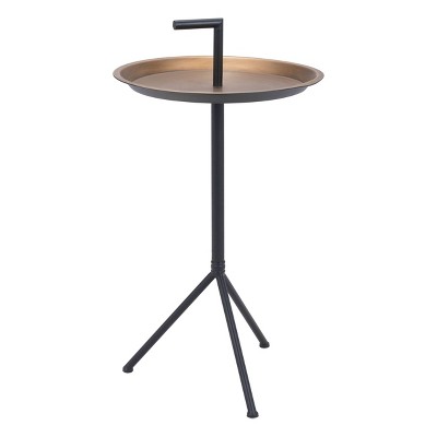 Masonic Accent Table Gold/Black - ZM Home