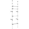 vidaXL Telescopic Wardrobe System with Shelves Aluminum - 2 of 4