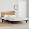 South Shore Queen Metal Framed Bed Set Black: Durable, Industrial Style, No Box Spring Required - 2 of 4