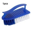 Unique Bargains Plastic Clothes Shoes Bristle Scrub Brush Clean Tool White Dark Blue - image 2 of 3