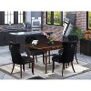 5-Piece Mahogany Finish Solid Wood Top - Rectangular Upholstered Dining Room Set  - Seats 4 - 2 of 4